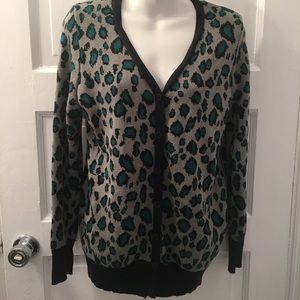 Forever 21 leopard cardigan